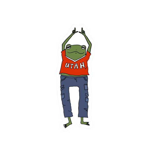 UTES FAN FROG STICKER