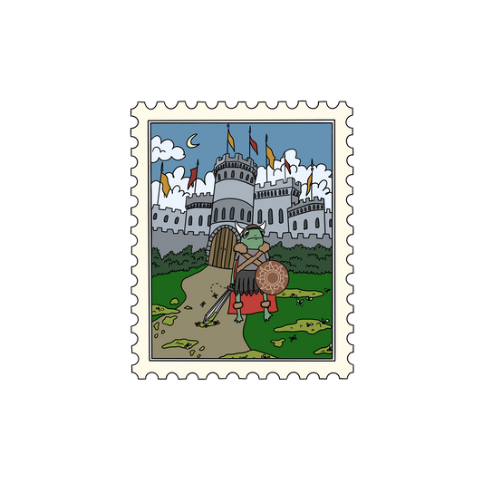 VIKING FROG STAMP STICKER