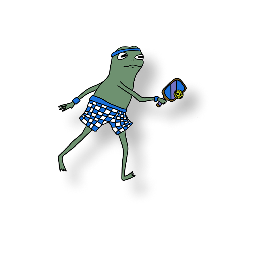 back hand pickleball frog
