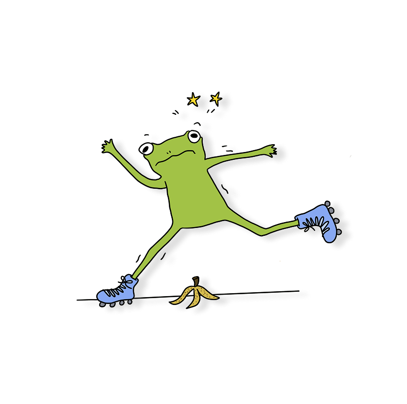 banana slip frog