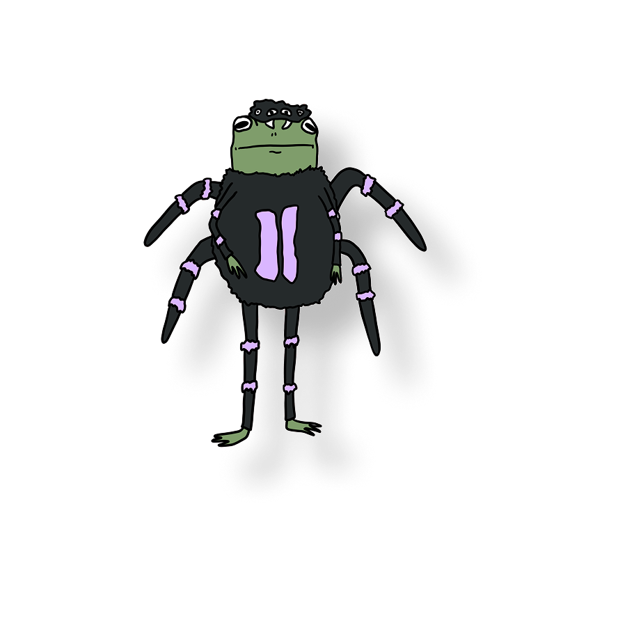 black widow spider frog