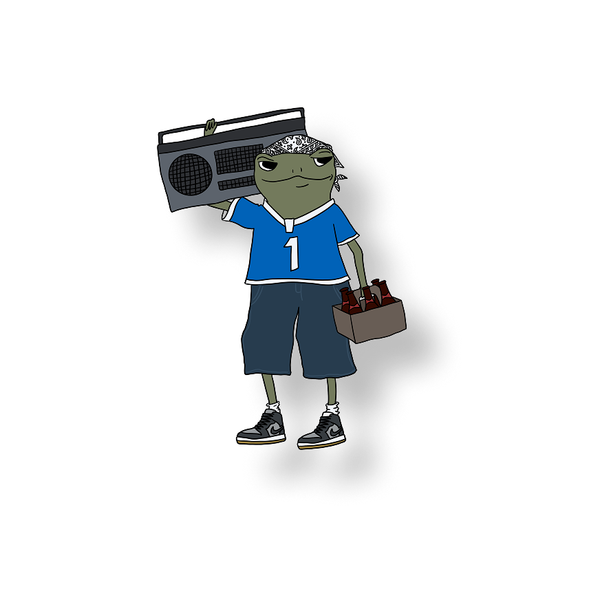 boombox swag frog