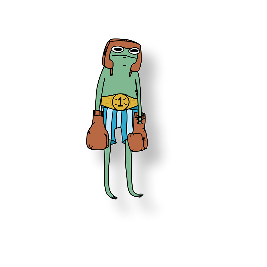 boxing champion frog