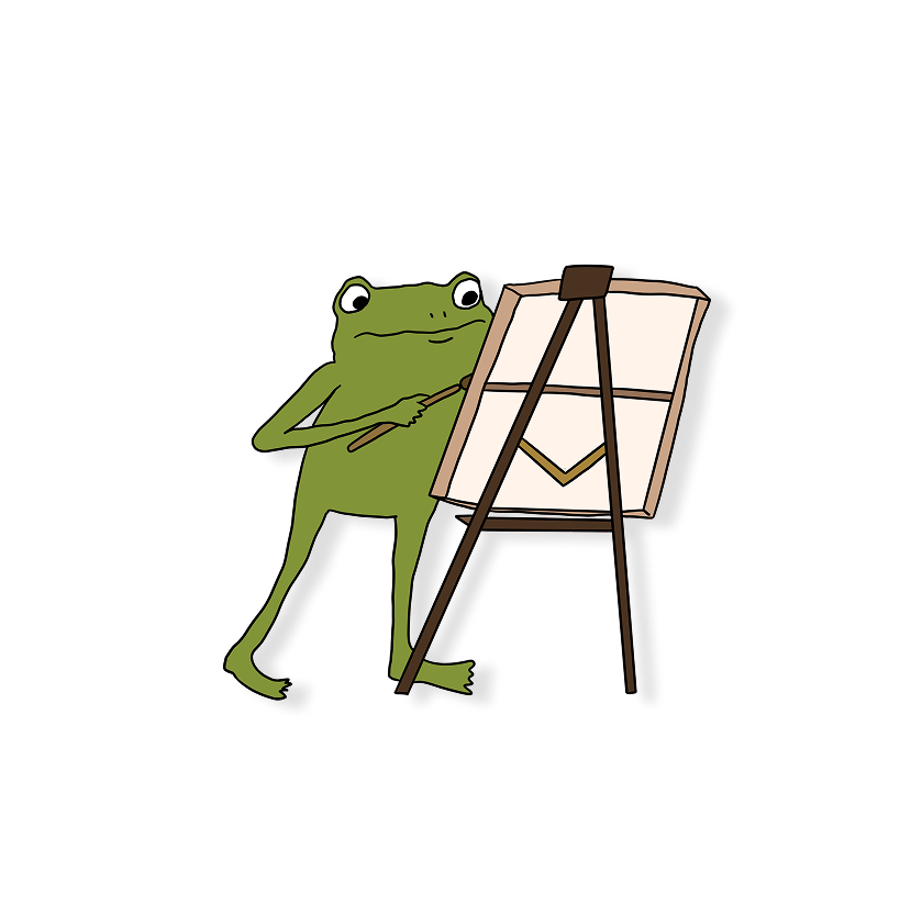 canvas painter frog