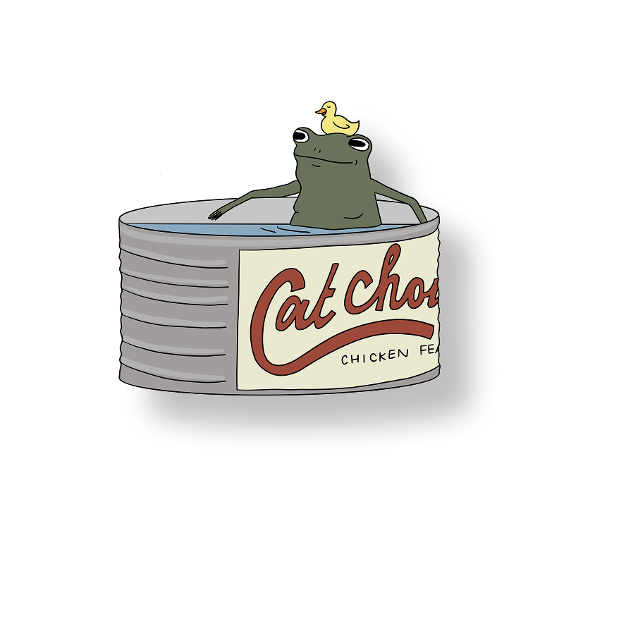 cat chow tub frog