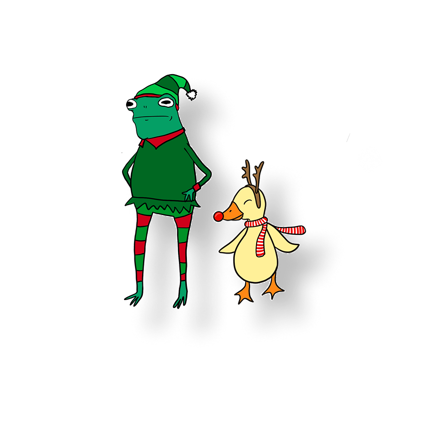 elf frog and duck