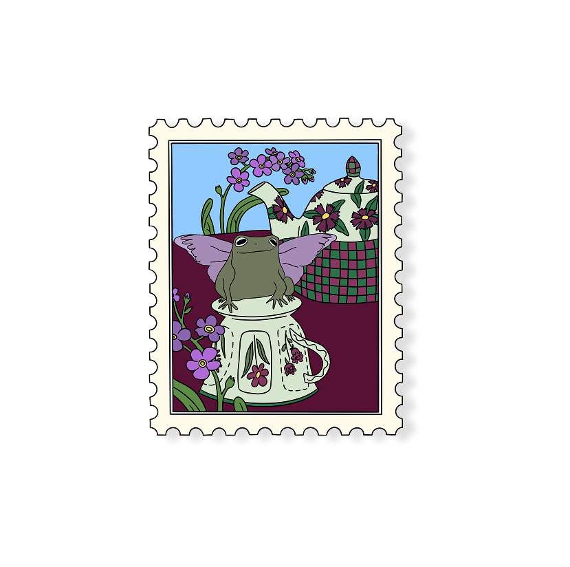 fairy frog stamp