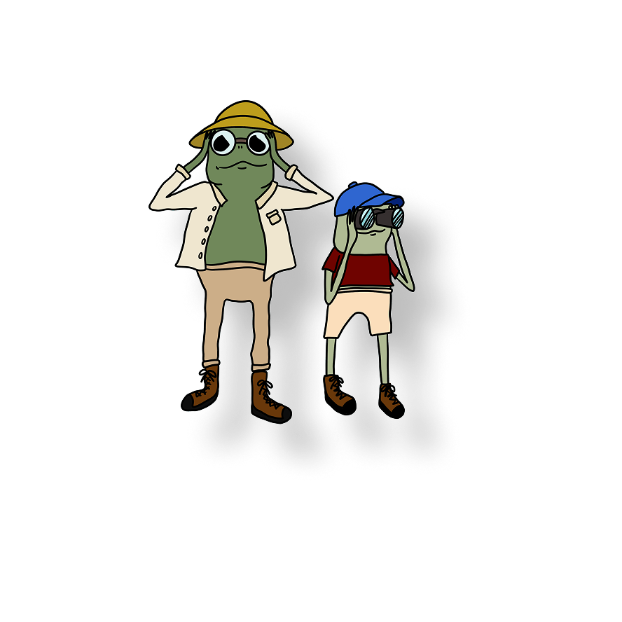 father and son adventure frogs