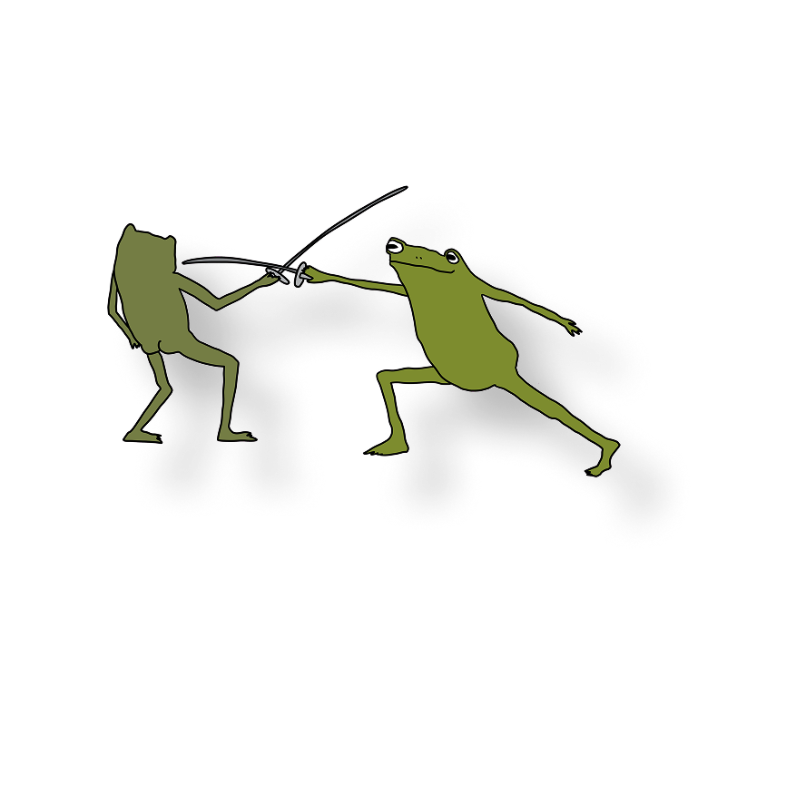 fencing frogs