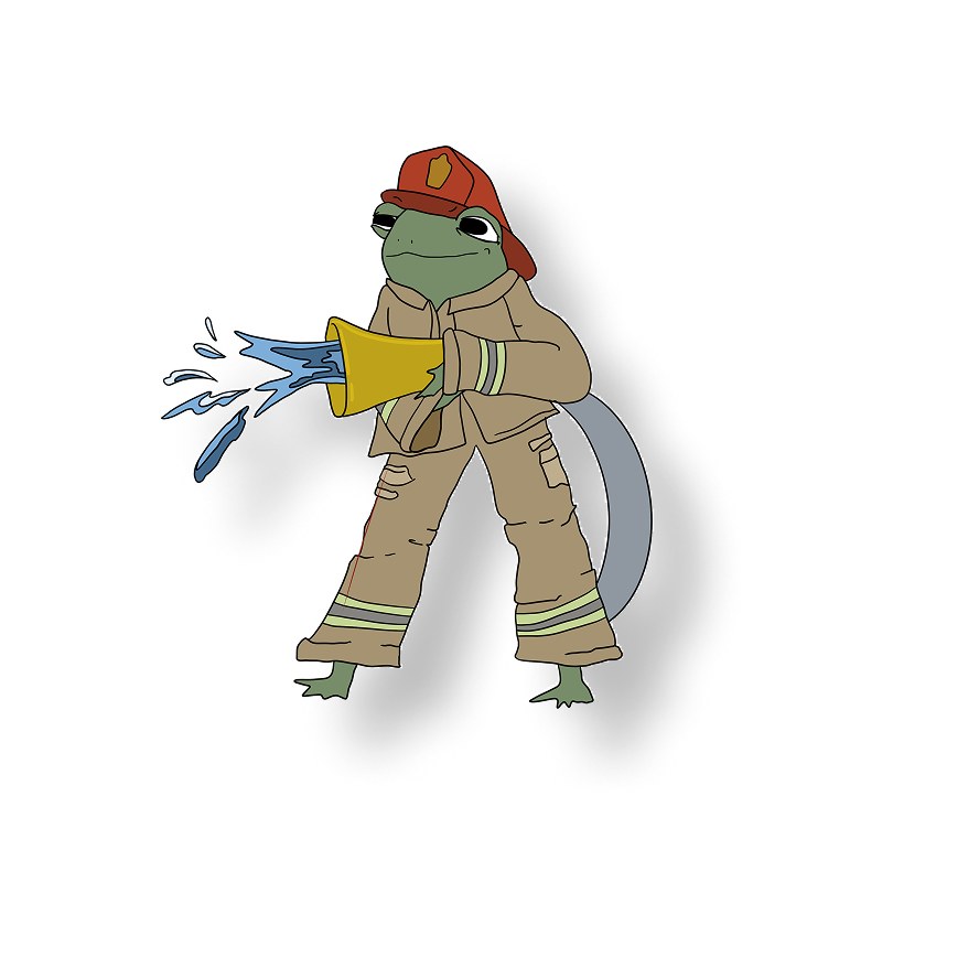firefighter frog