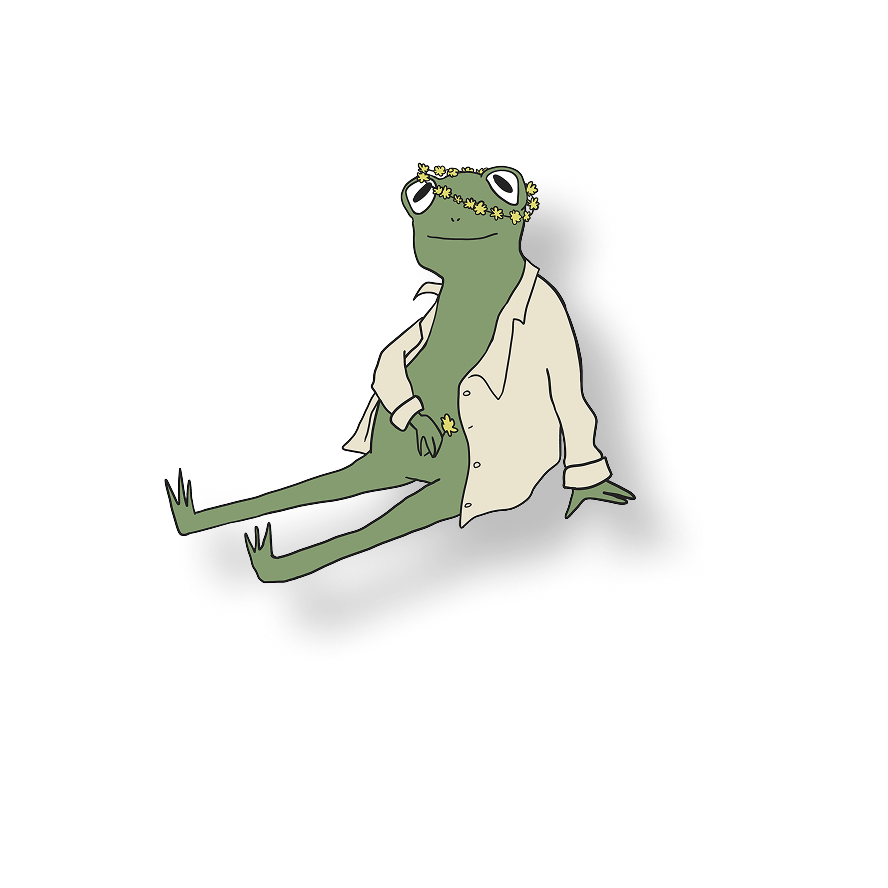 flower crown frog