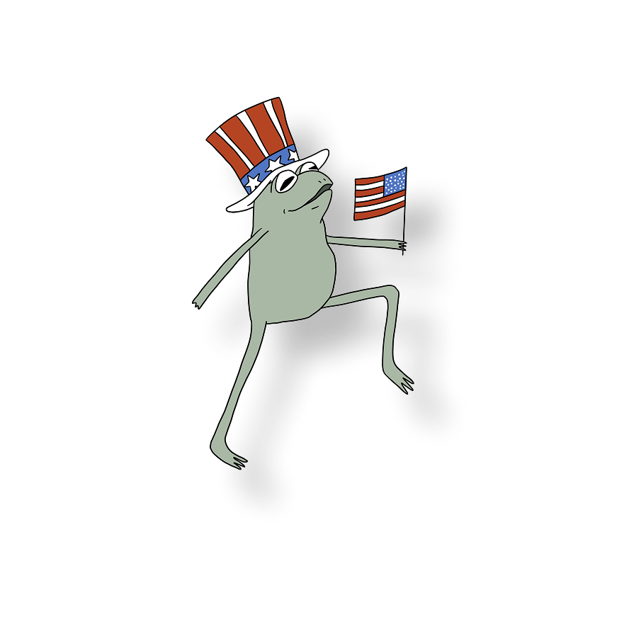 fourth of july marching frog