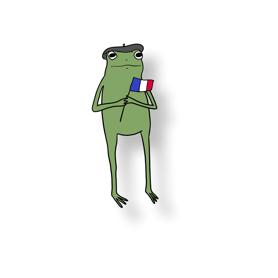 france flag frog
