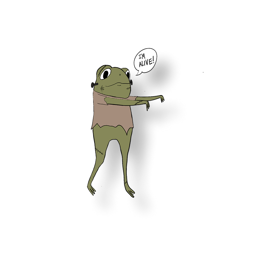 frankenstein alive frog