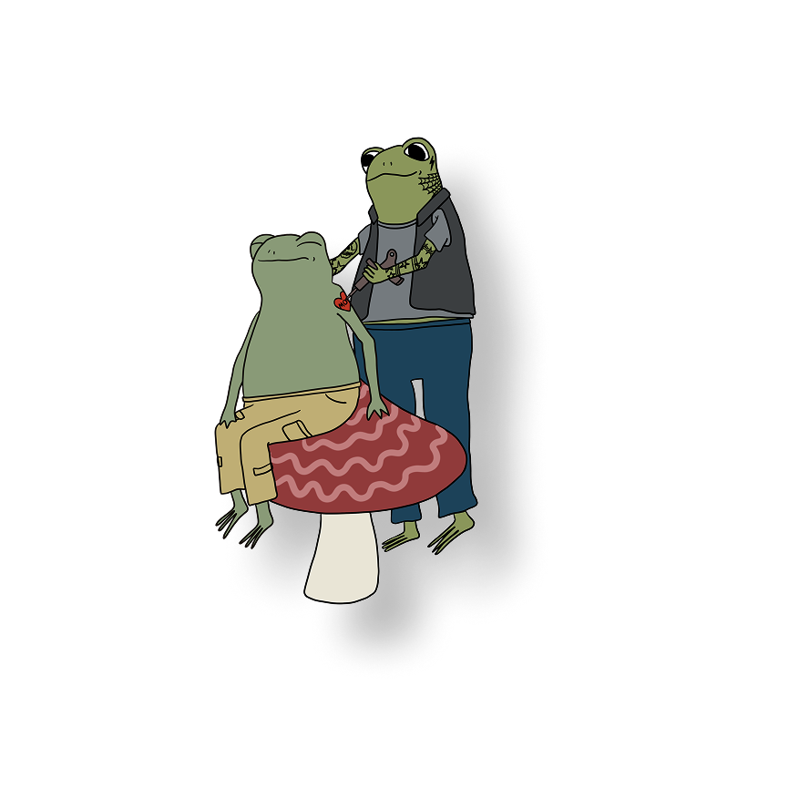 frog getting tattoo