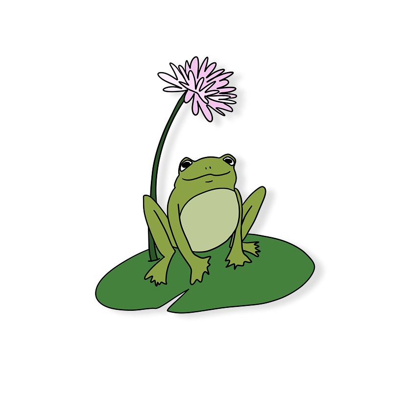 frog on a lilypad