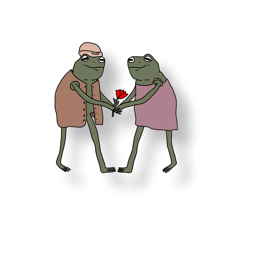 frogs in love
