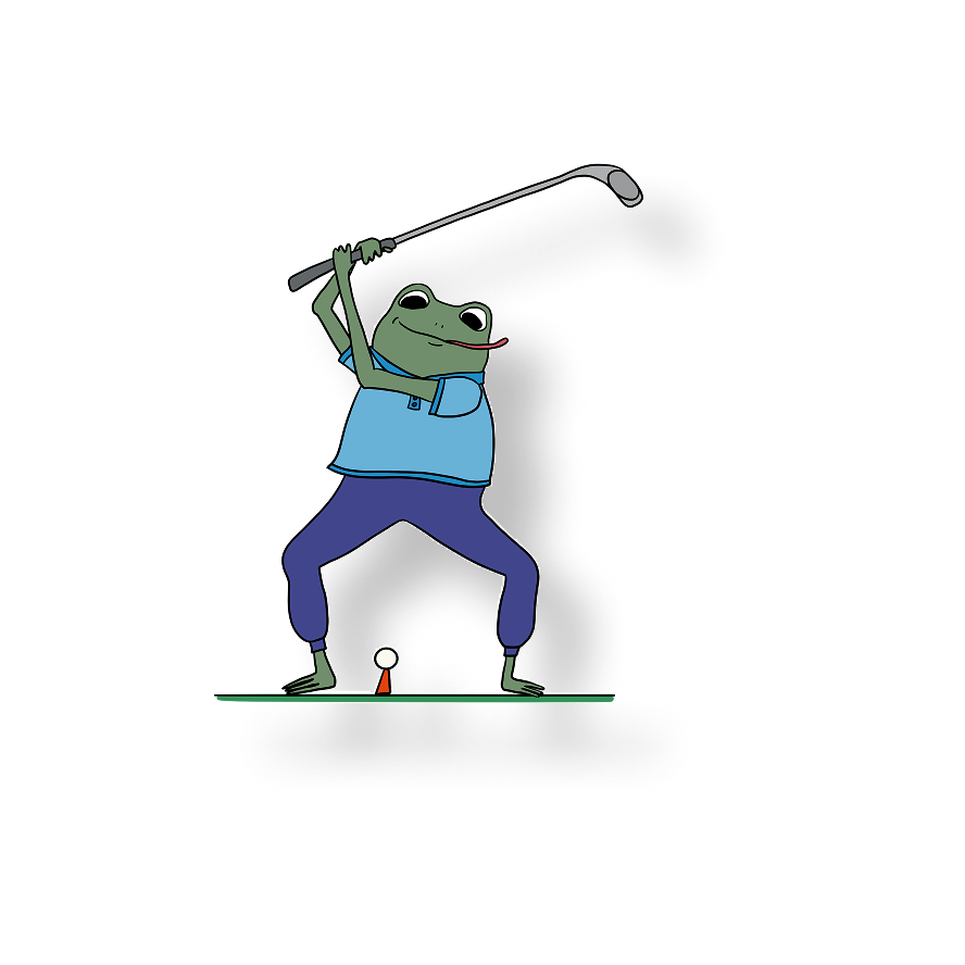 golf swing frog