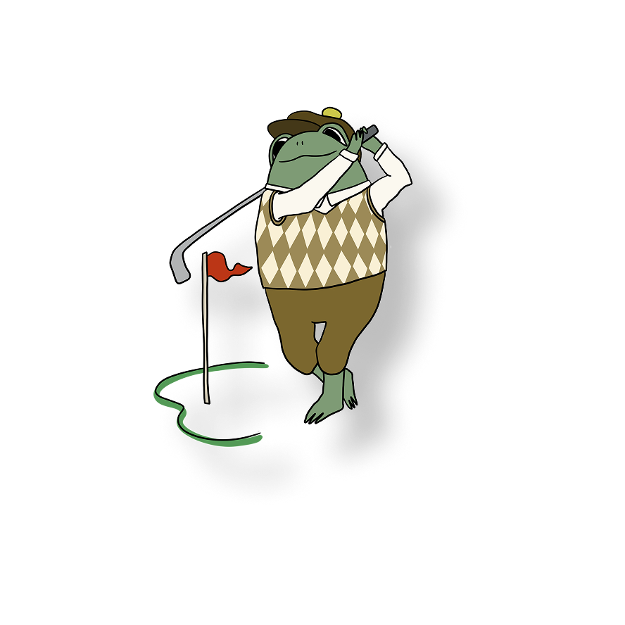 golfer frog