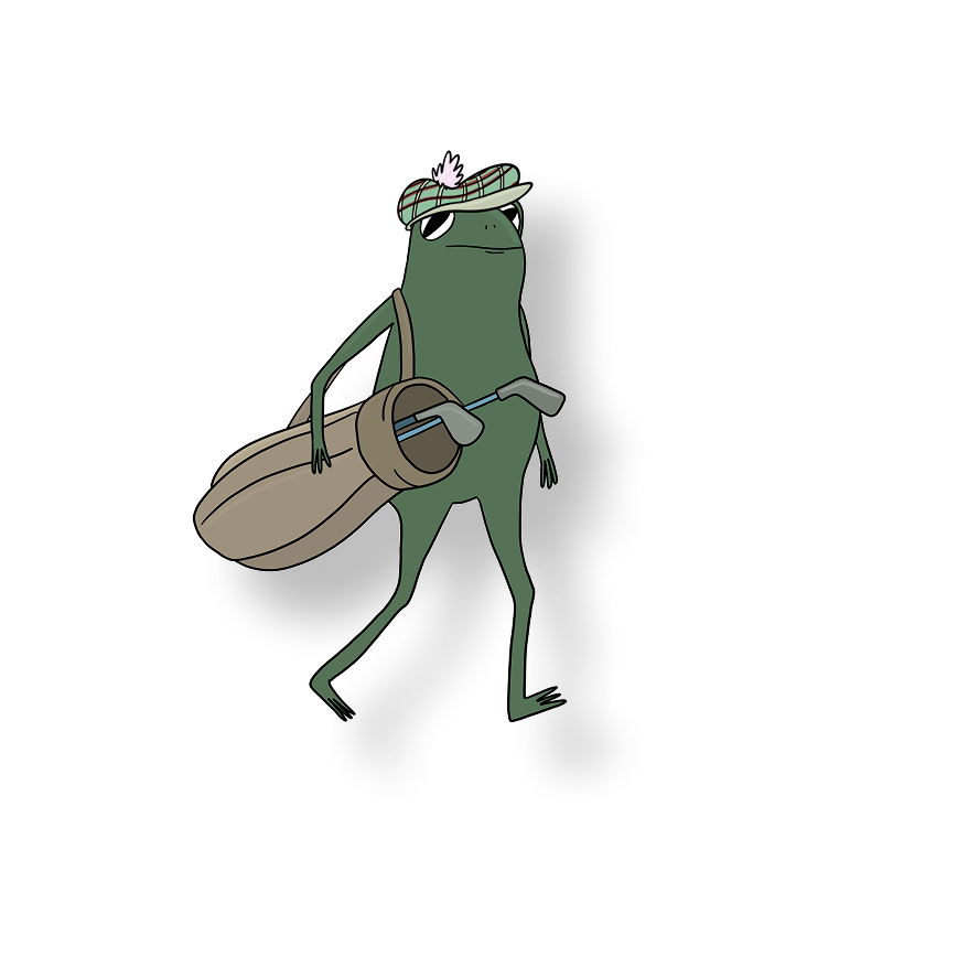 golfing bag frog