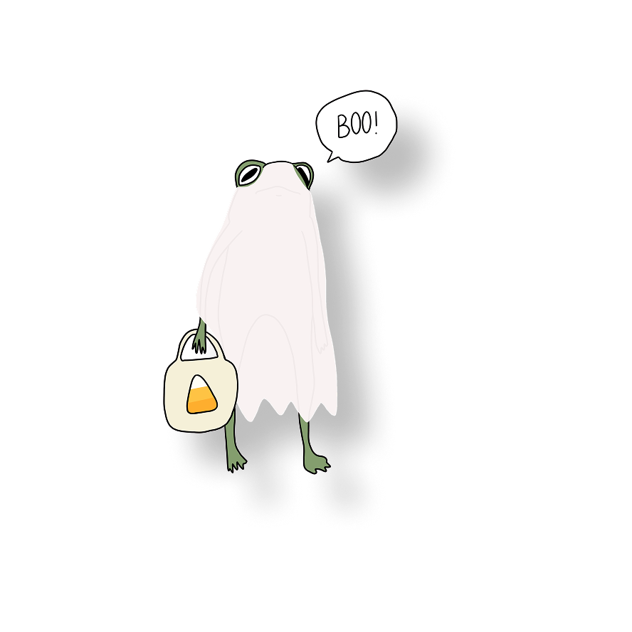 halloween ghost frog