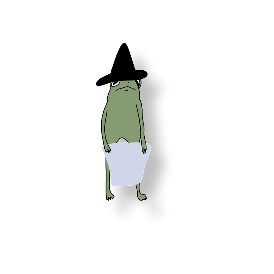 halloween witch frog