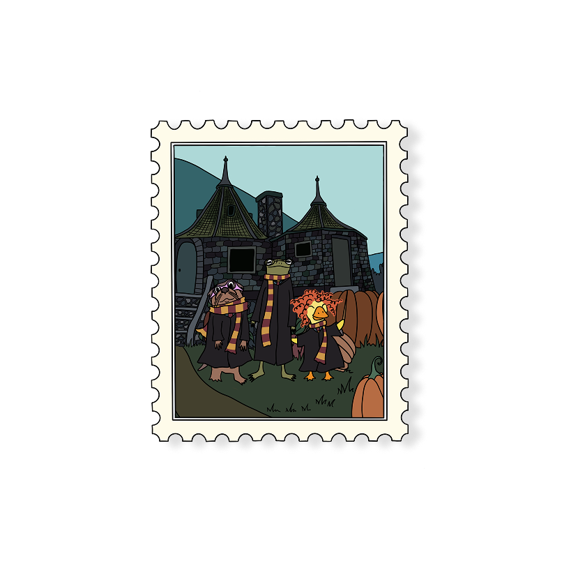 harry potter trio stamp