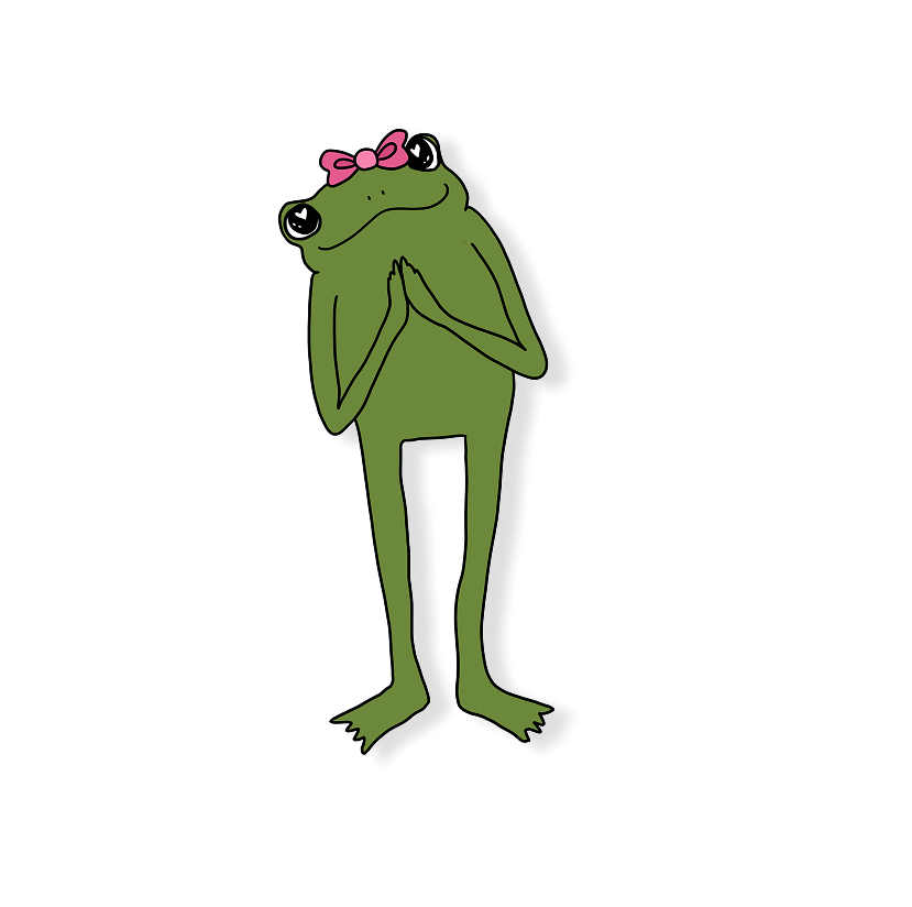 heart eyes frog