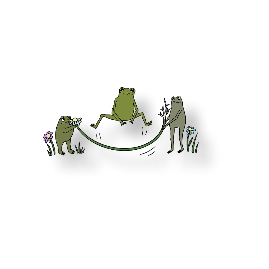 jump roping frogs