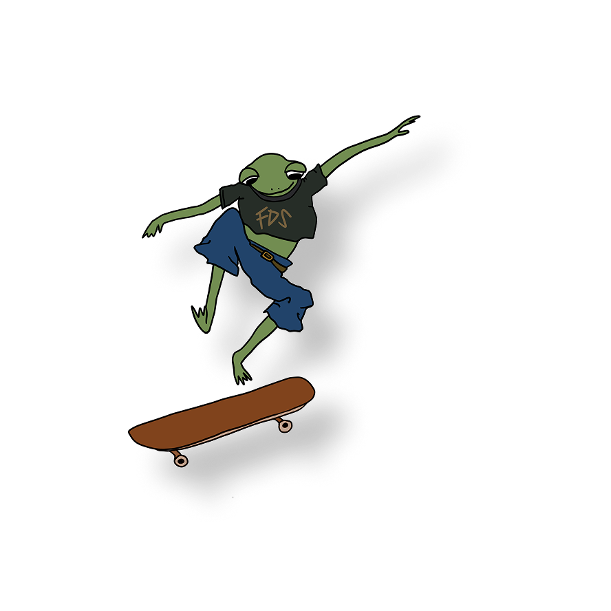 kick flip skater frog