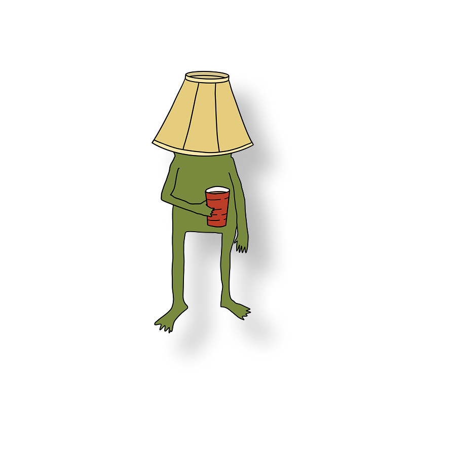 lampshade frog