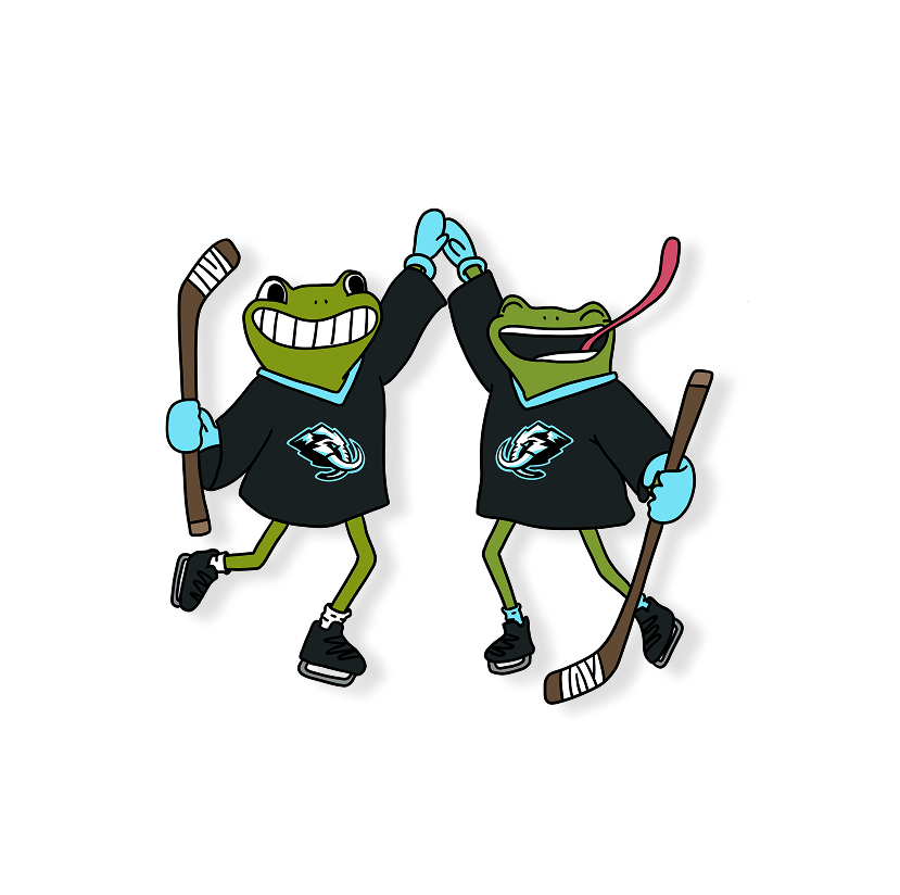 mammoth hockey celebration frogs