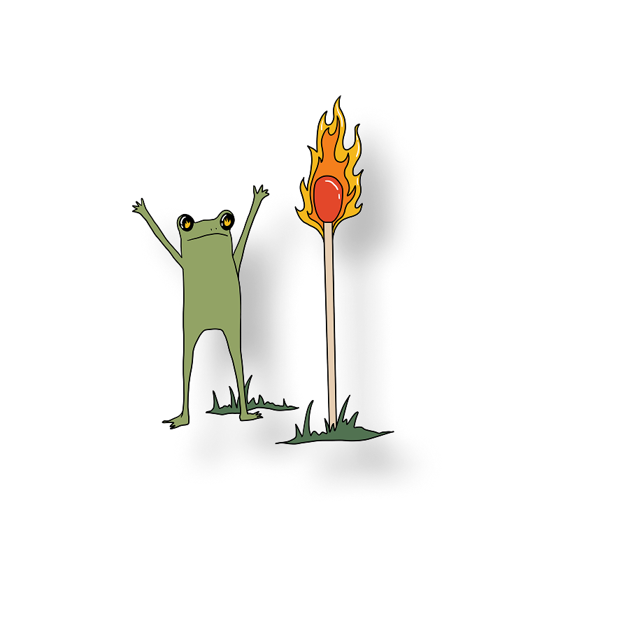 match fire frog