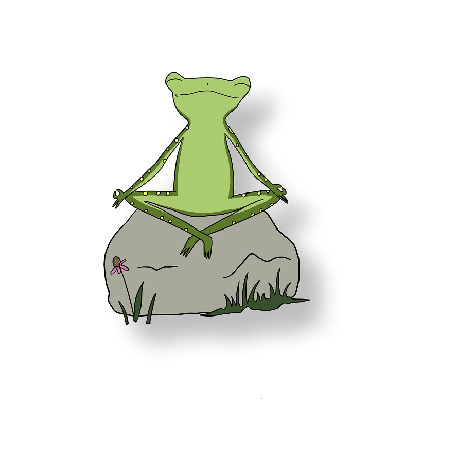 meditating yoga frog