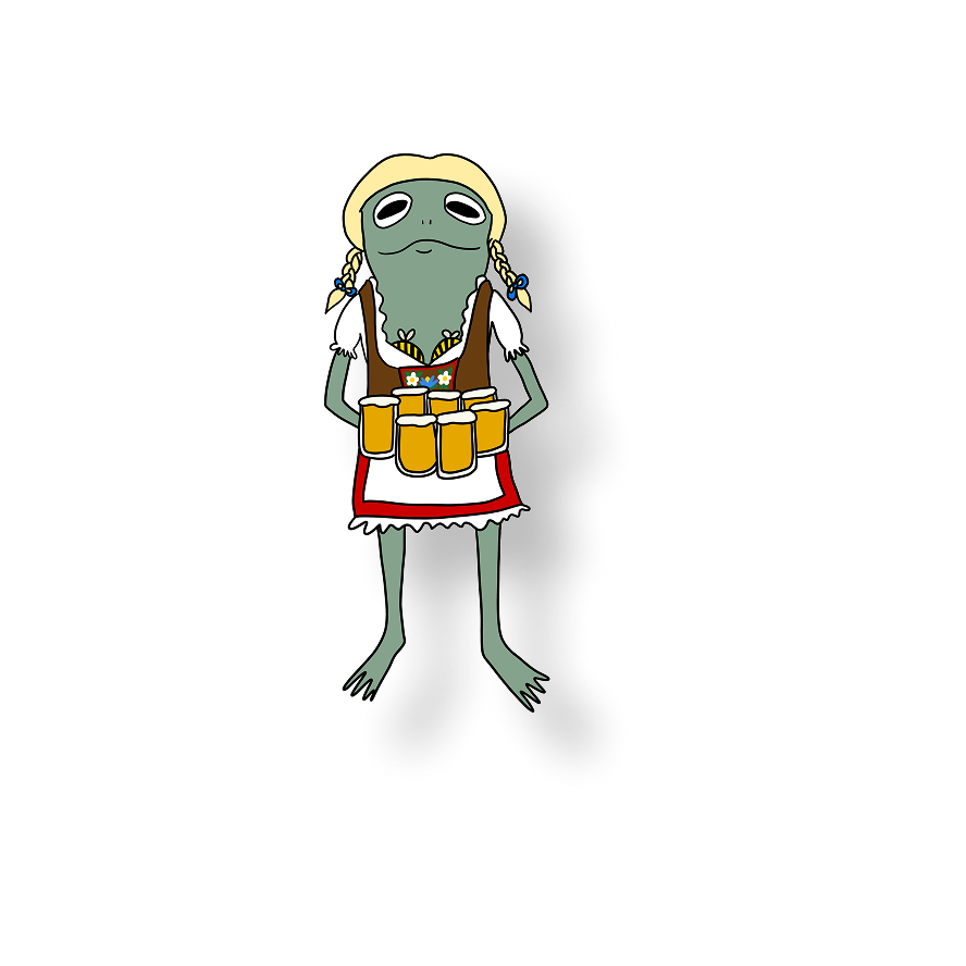 oktoberfest lady frog