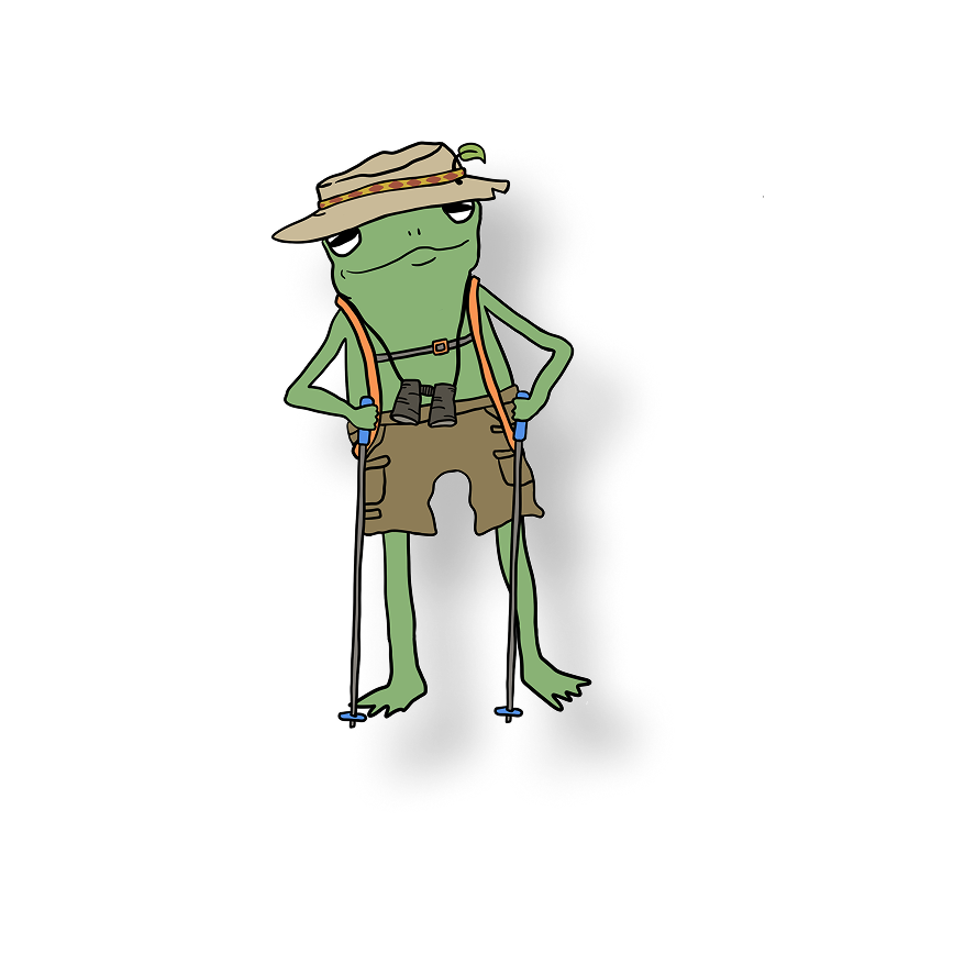 outdoorsy grandpa frog