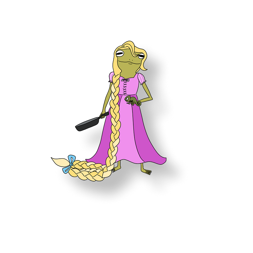 rapunzel frog