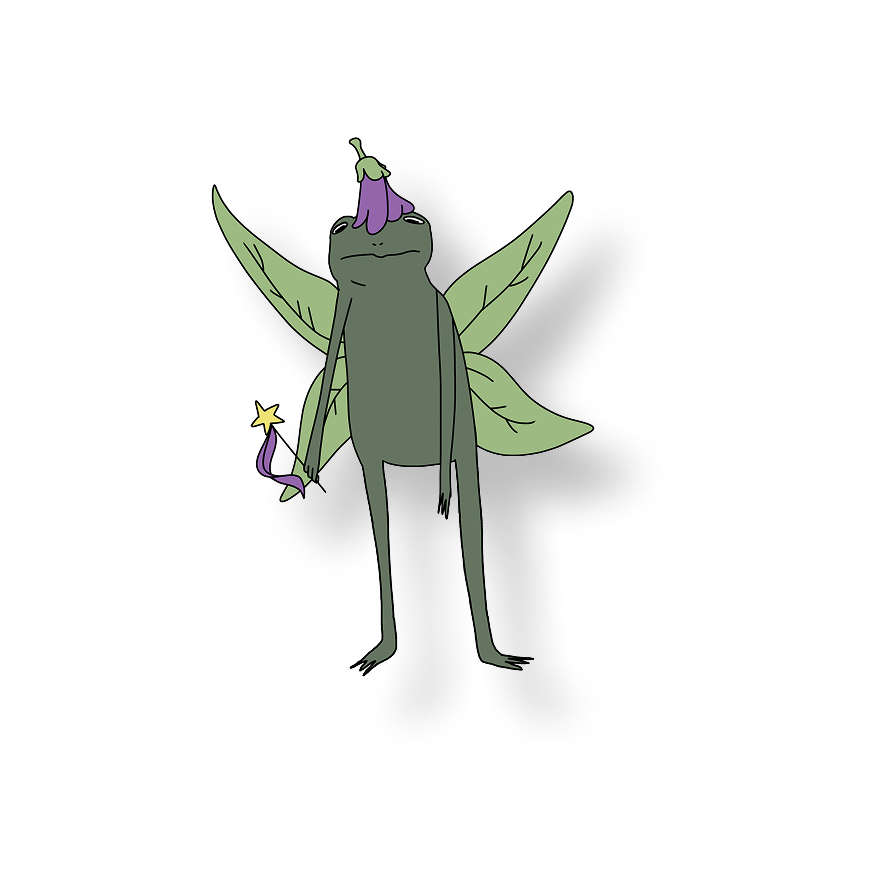 sad fairy frog