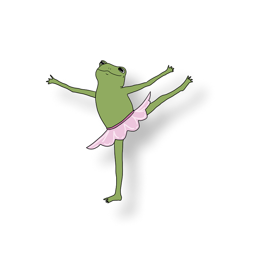 side leg ballerina frog