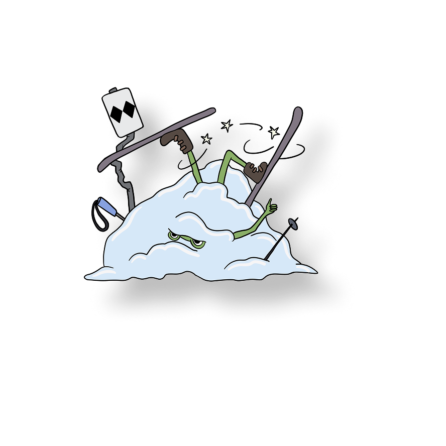 ski crash frog