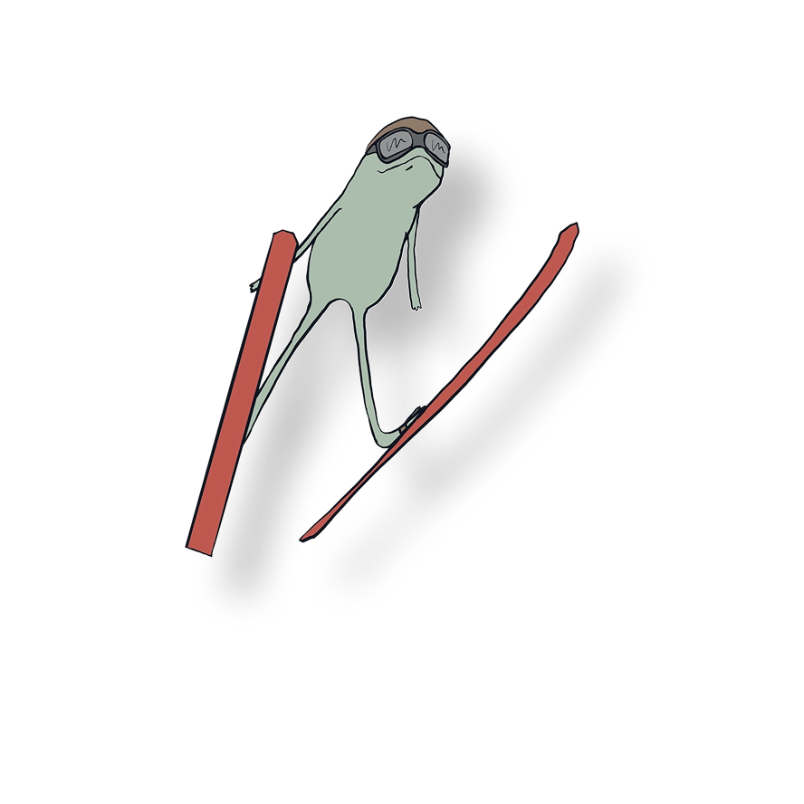 ski jump frog