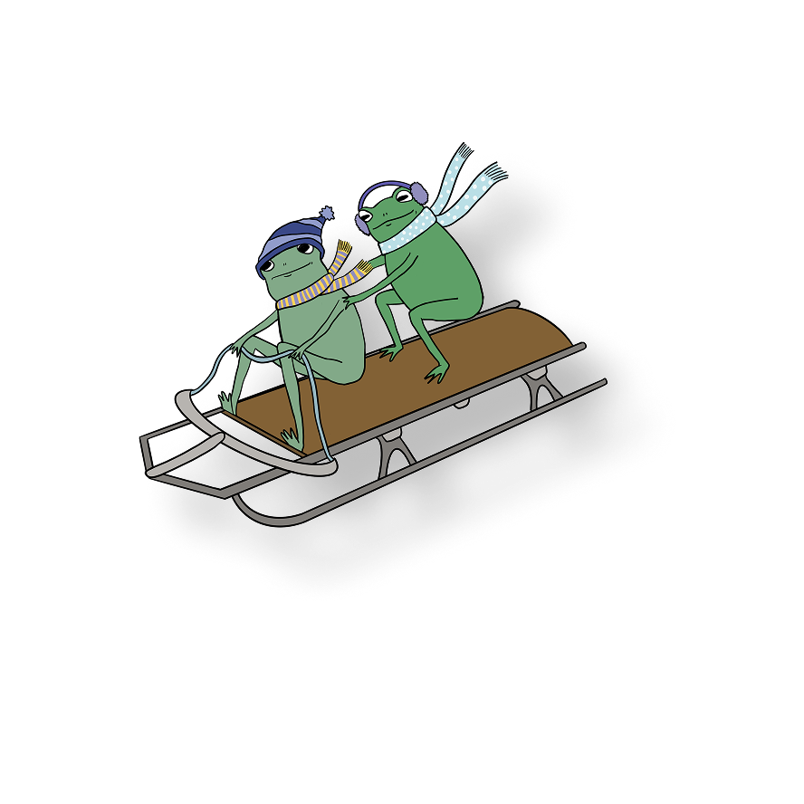 sledding frogs
