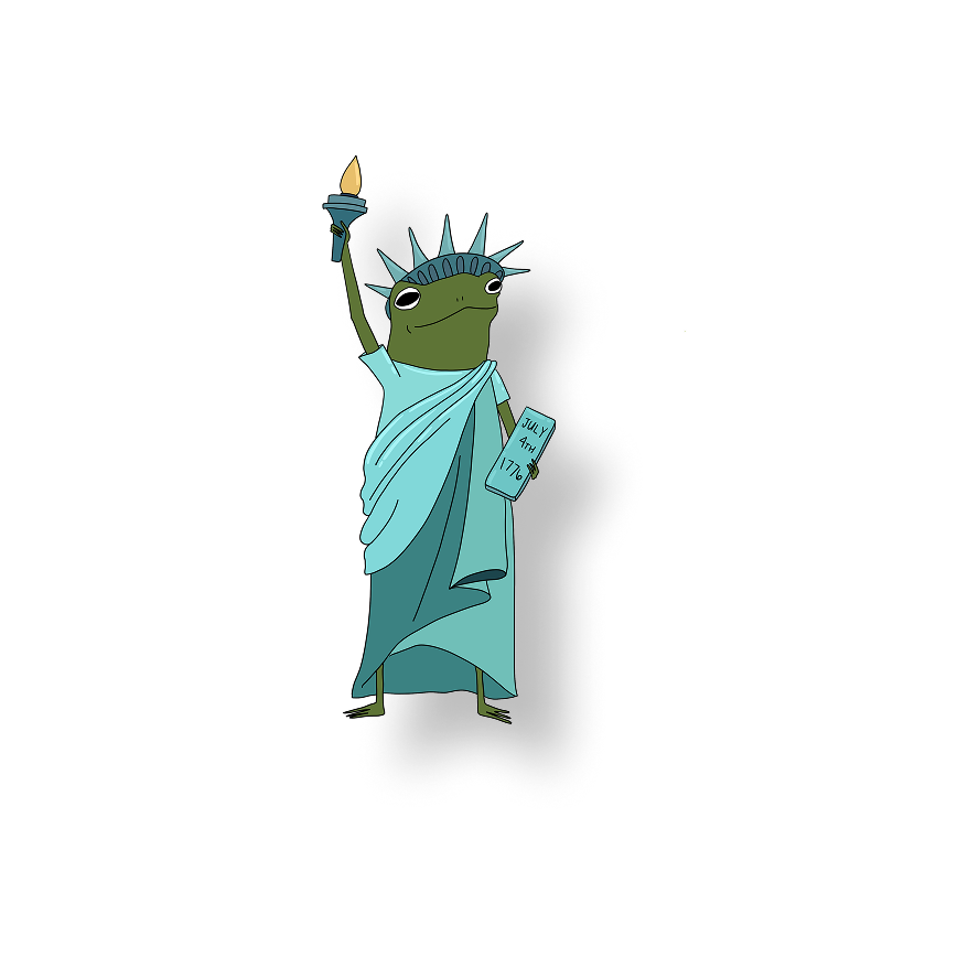 statue of liberty frog