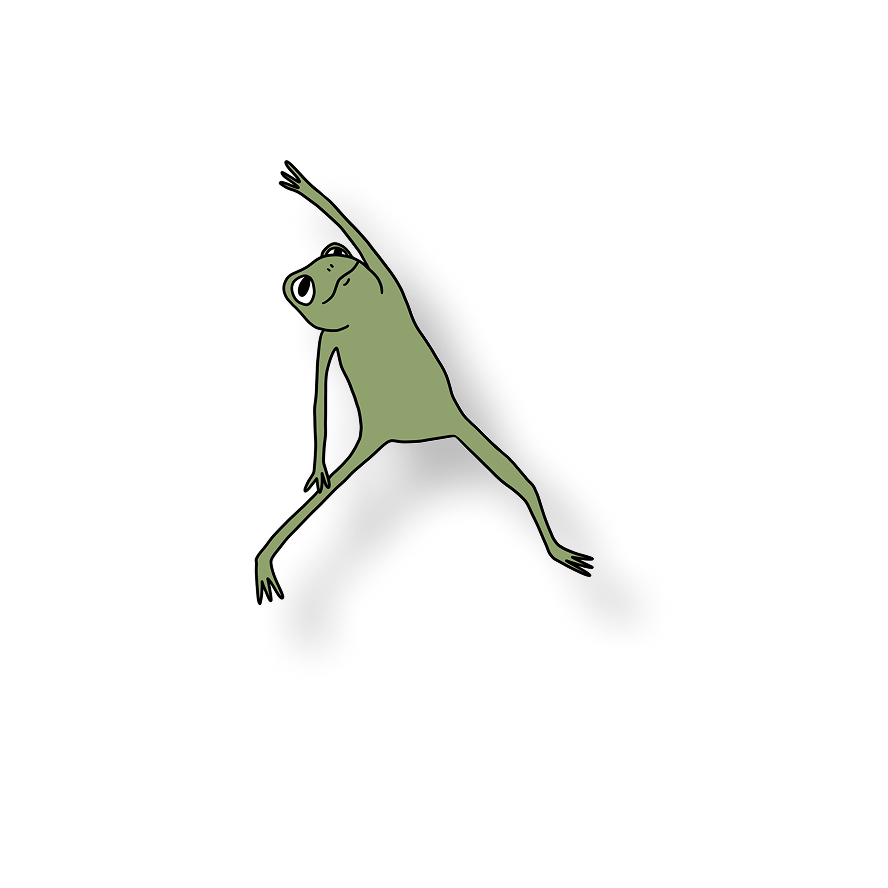stretching frog