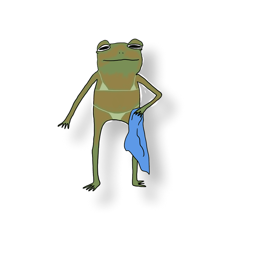 sun burnt frog