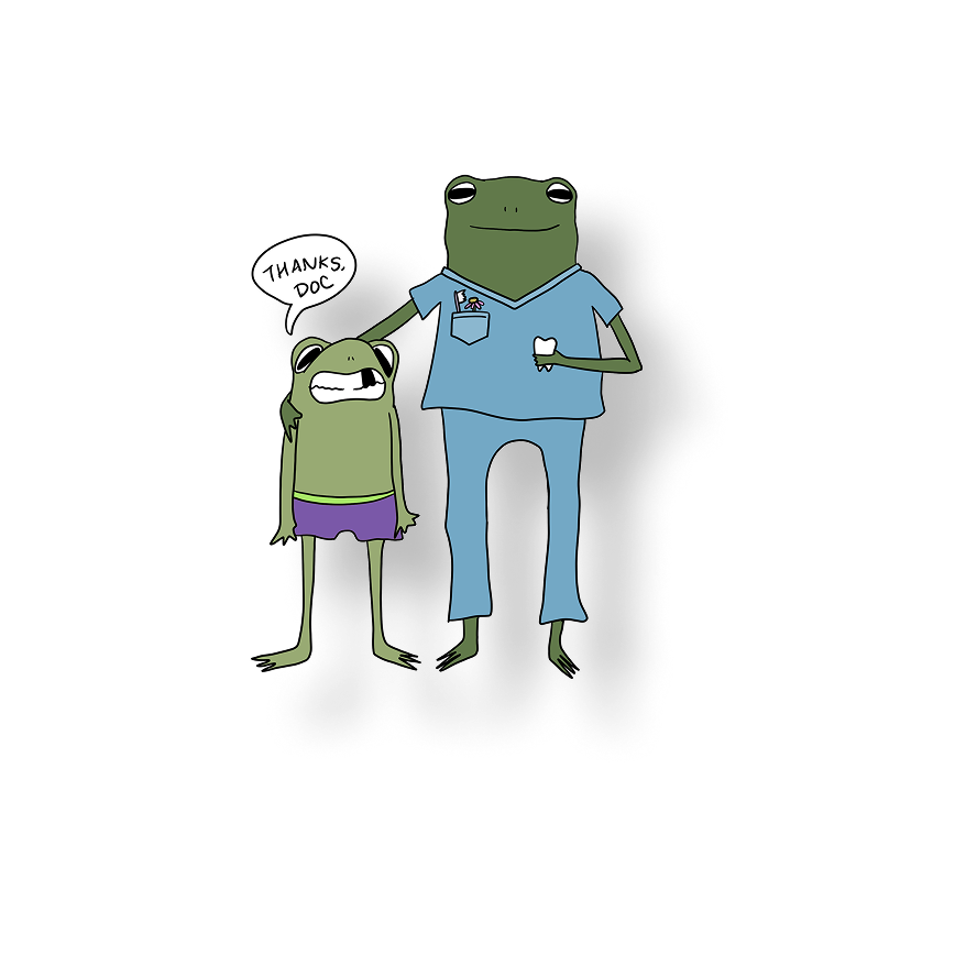 thanks doc dentist frog