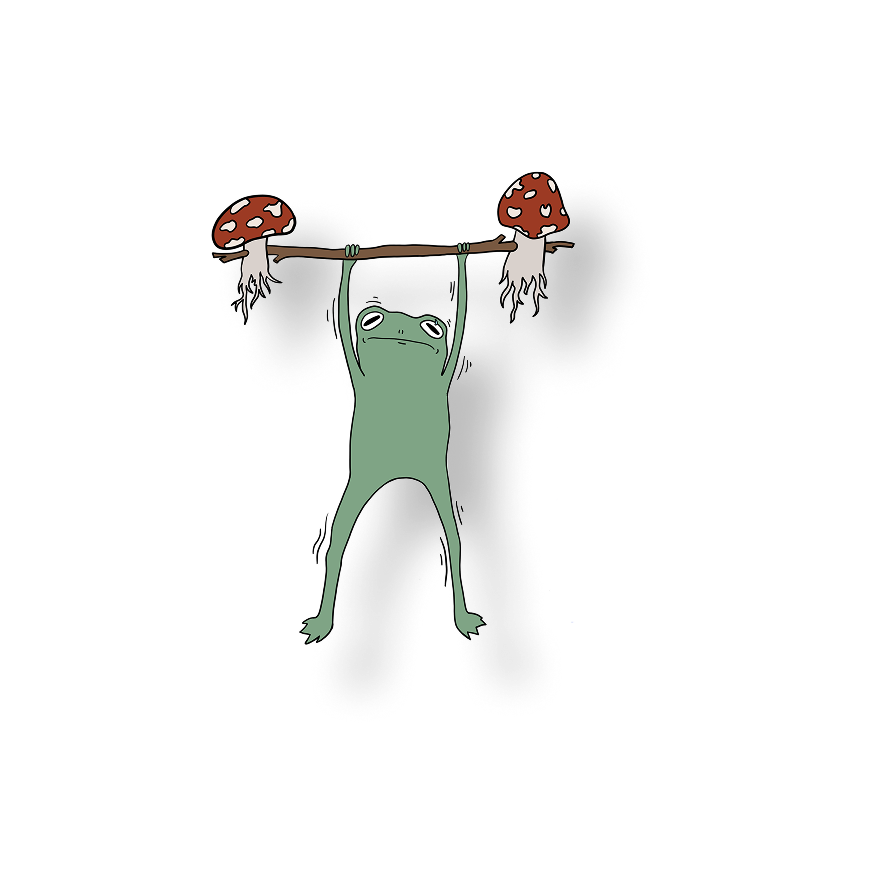 weight lifting frog