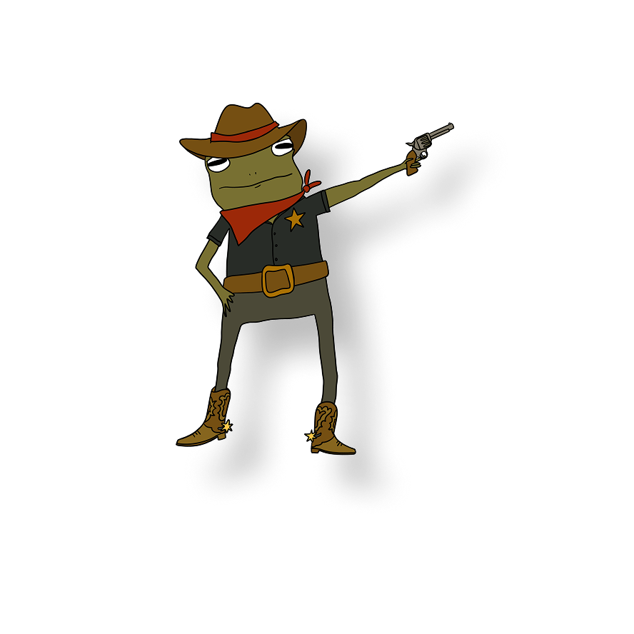 western sheriff frog